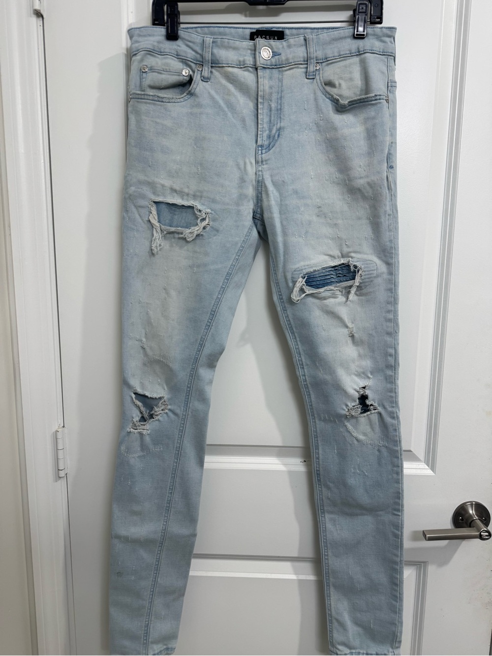 PacSun Light Blue Distressed Skinny Jeans